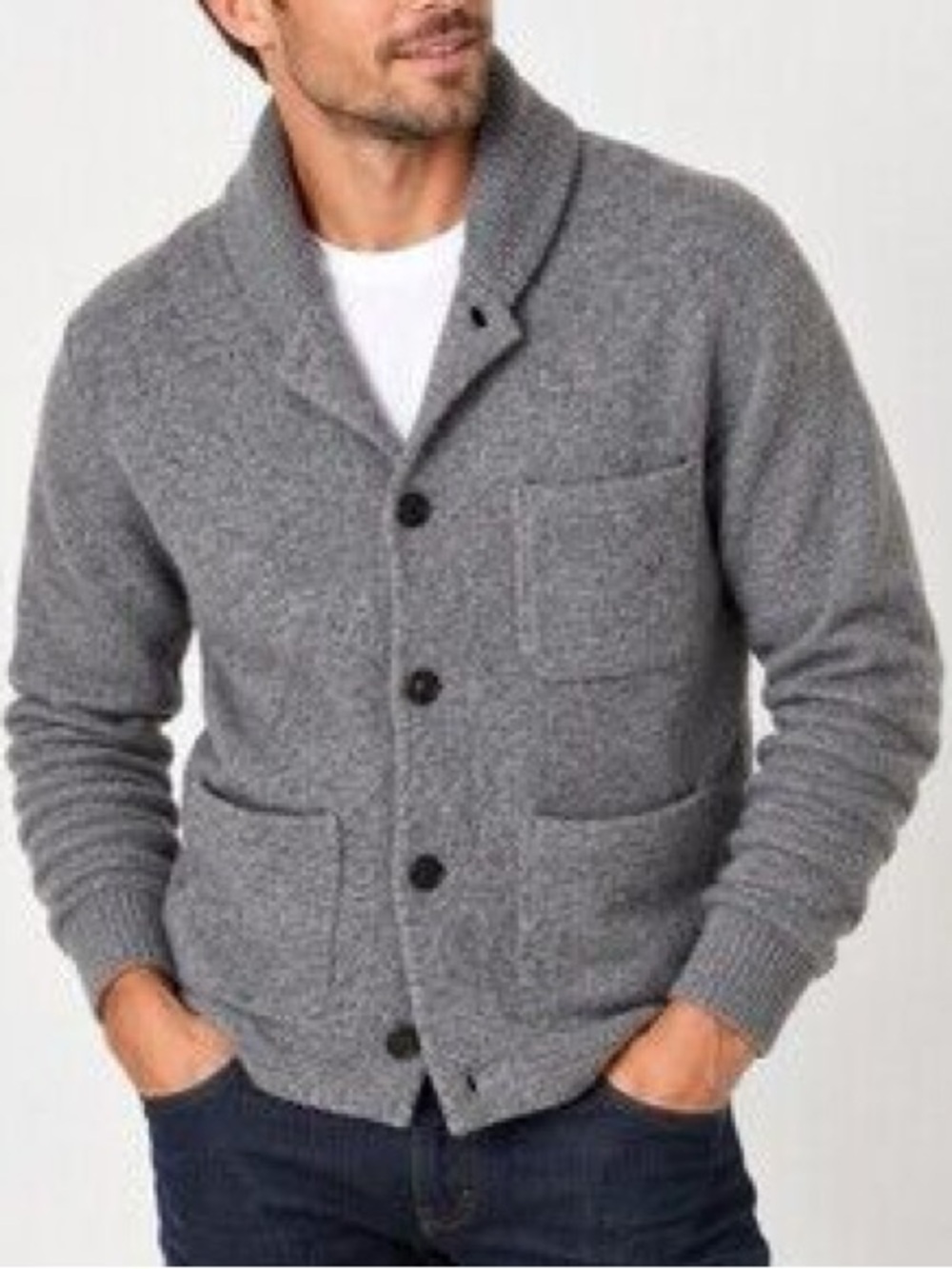 J Crew Chore jacket brushed lambswool Shawl Collar Button Down Heritage L